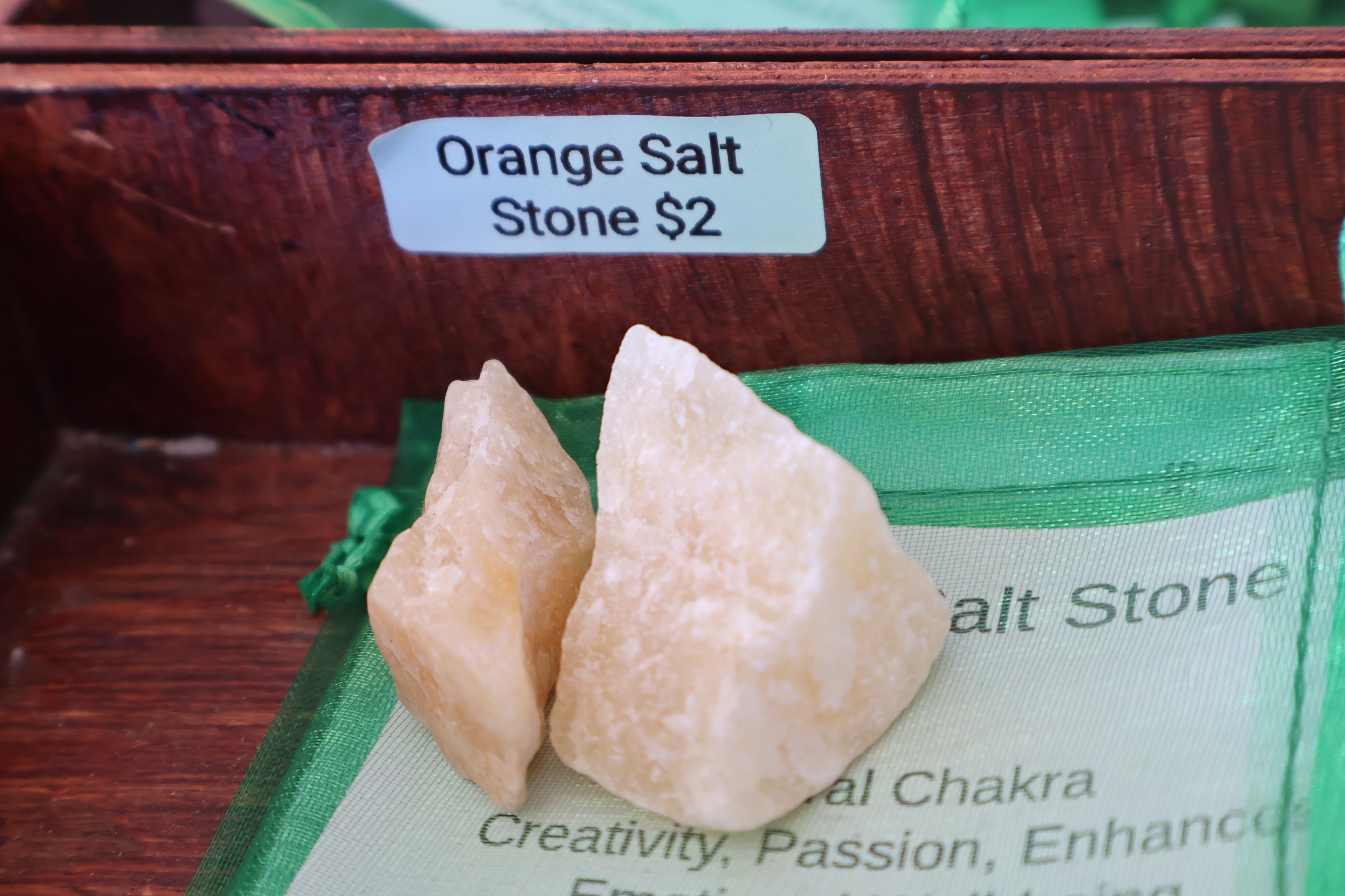 Orange salt stone
