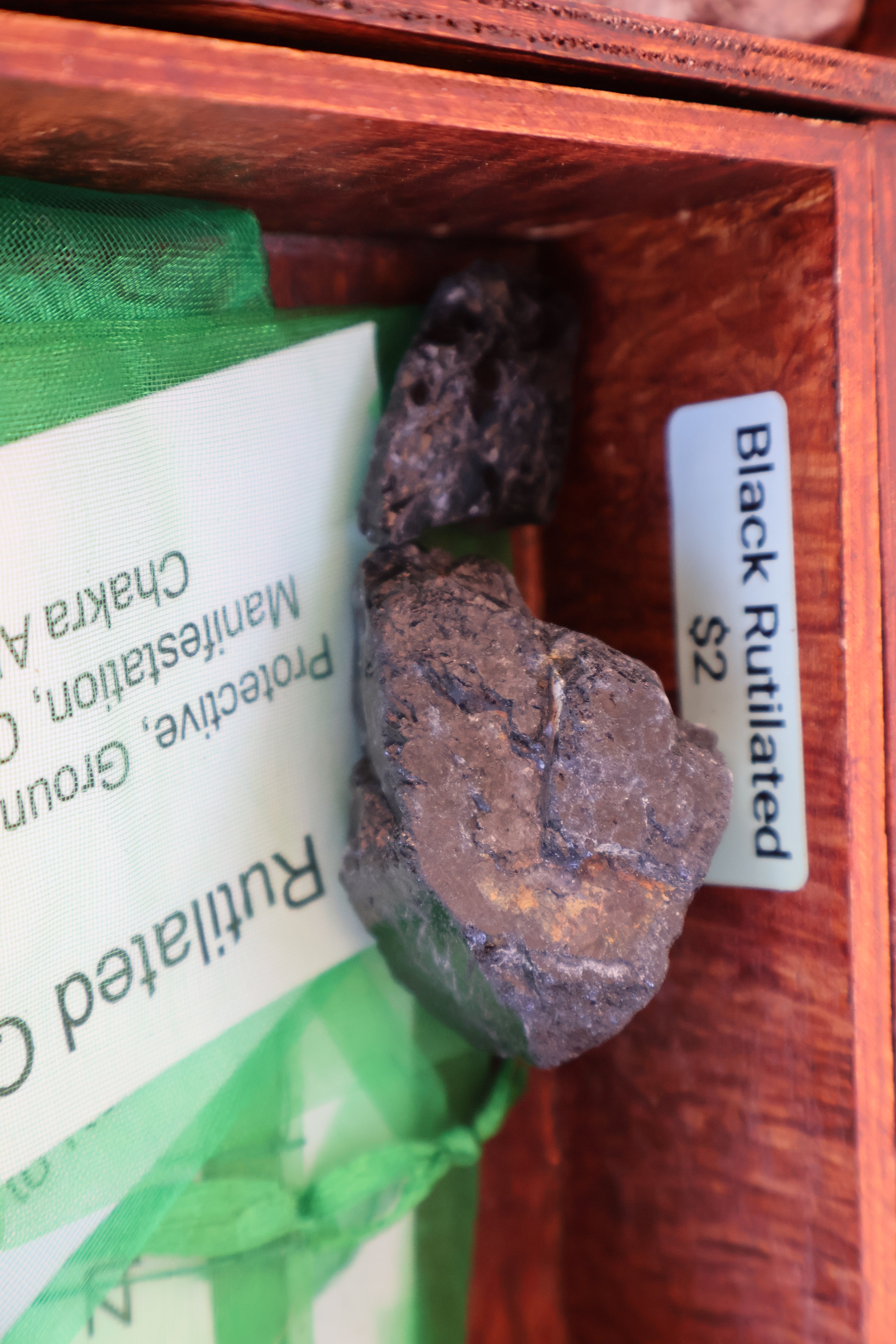 Black rutilated quartz