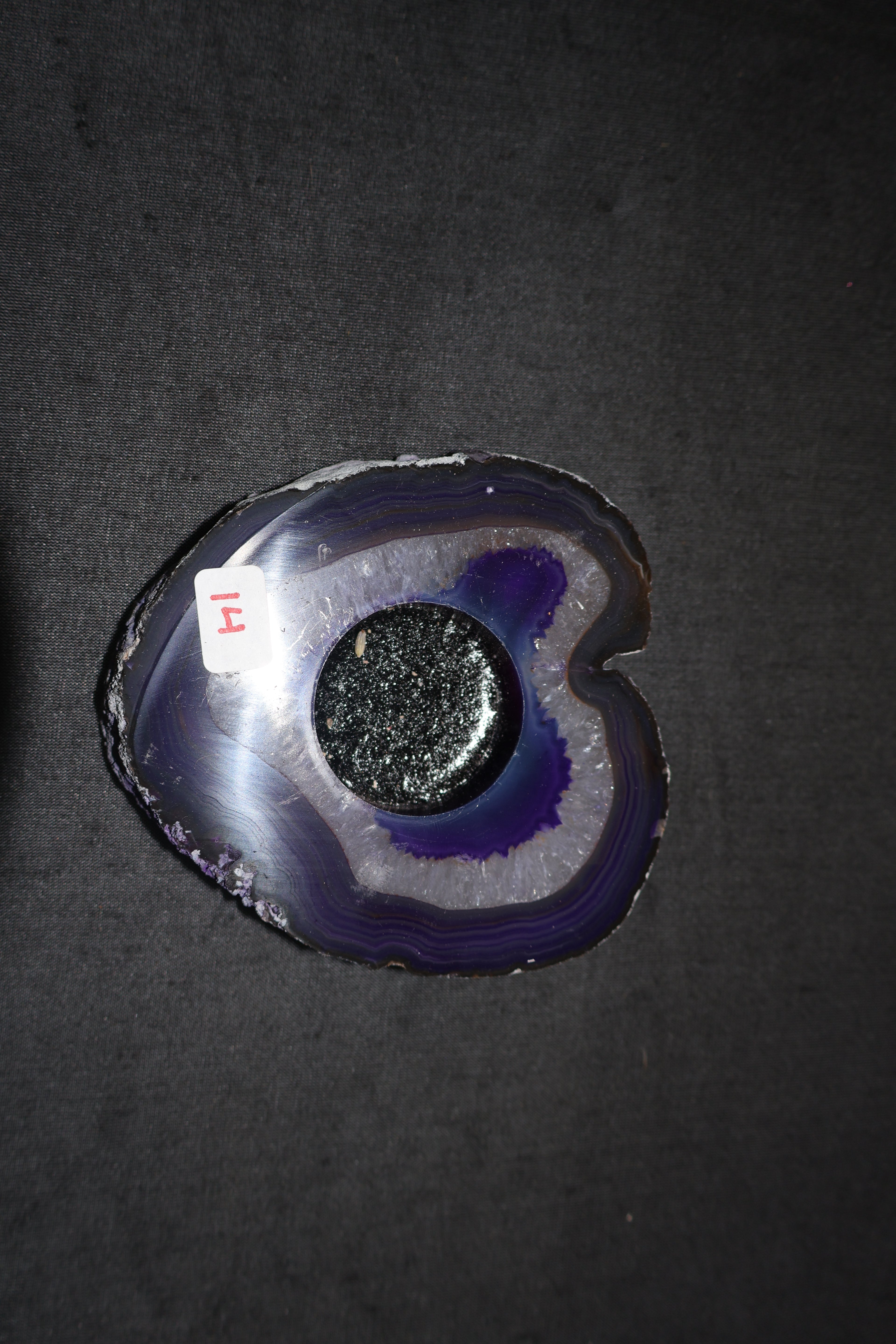 Purple Agate Candle Holder