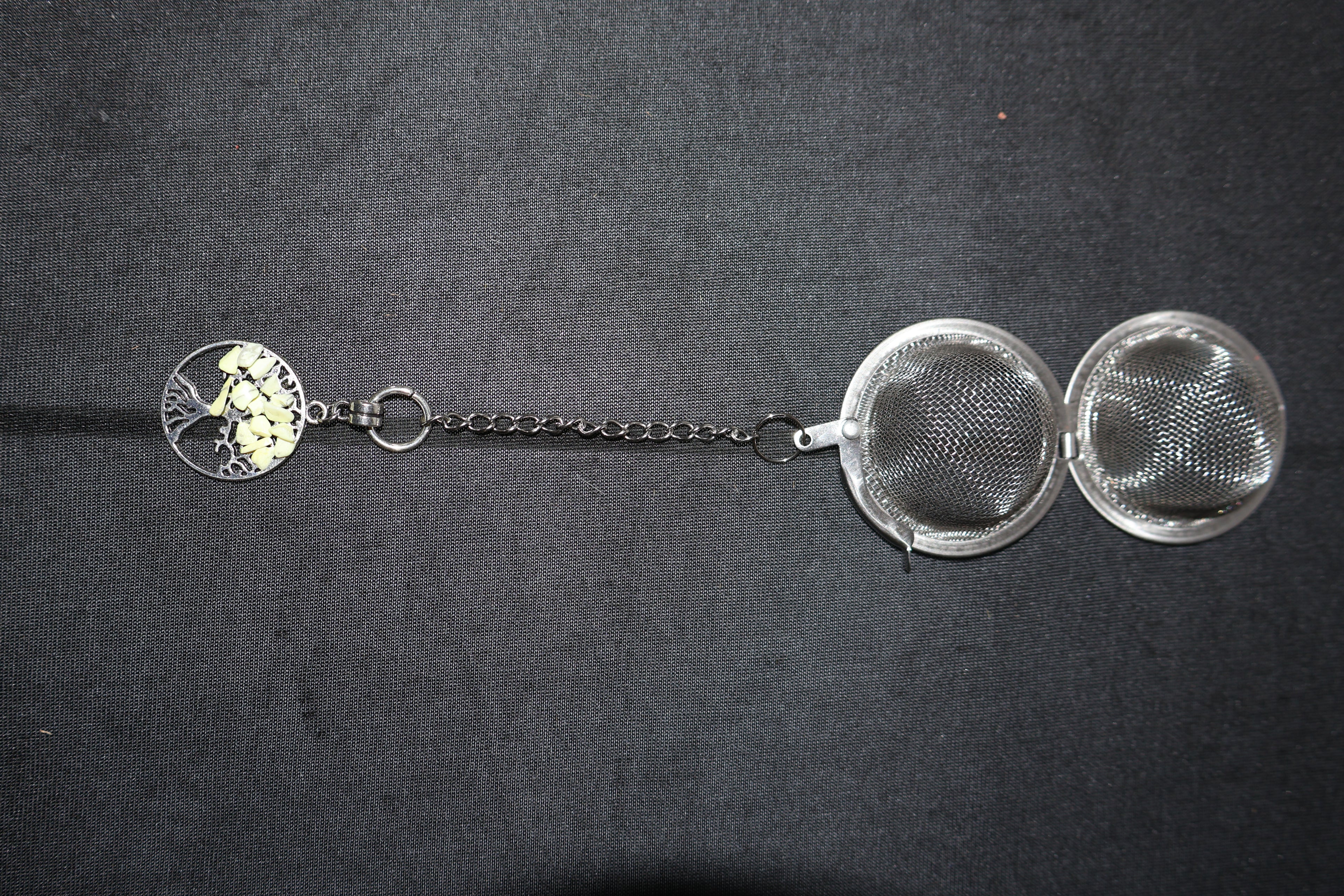 Yellow Tree of Life Tea Strainer