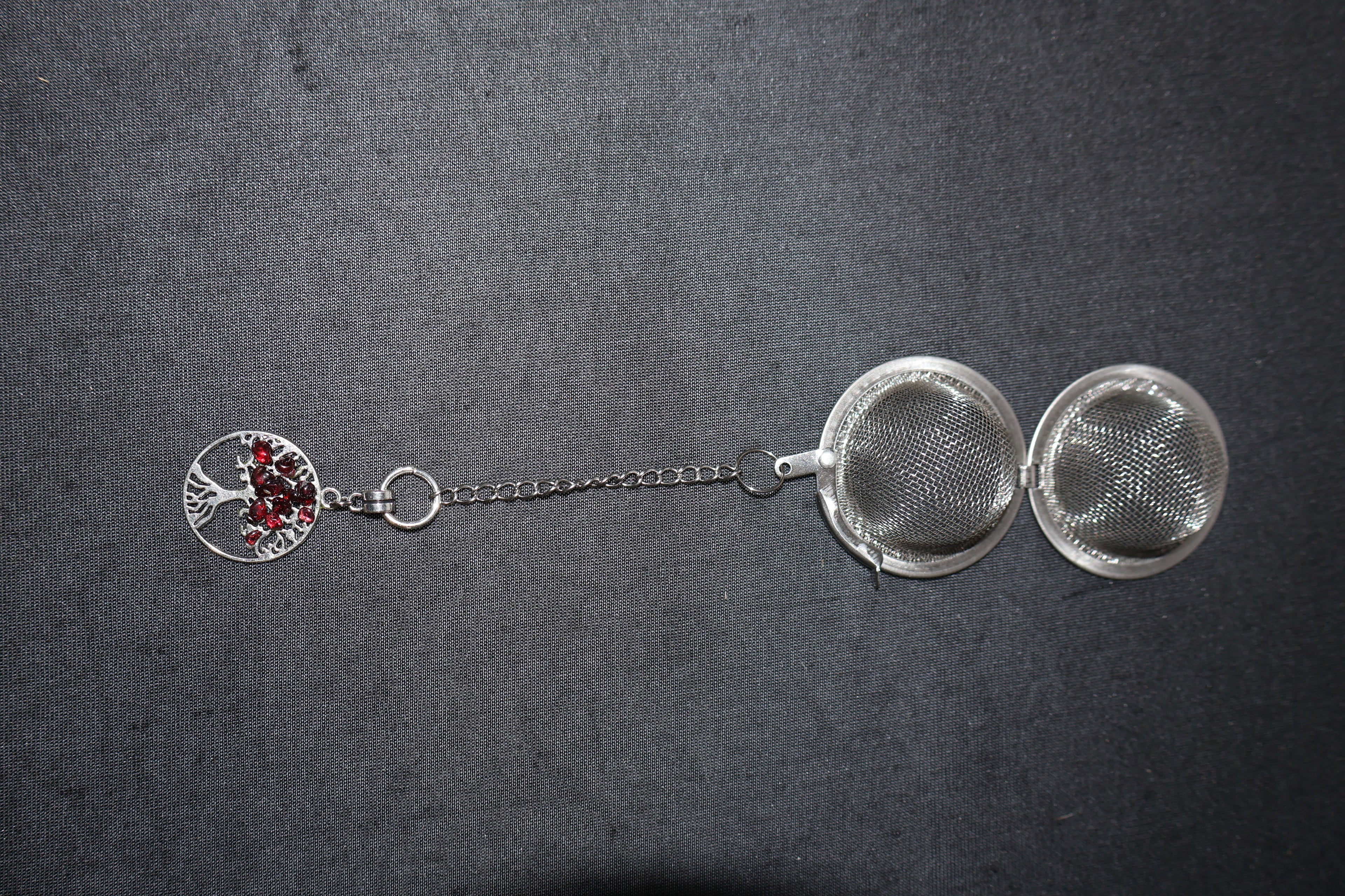 Maroon Tree of Life Tea Strainer