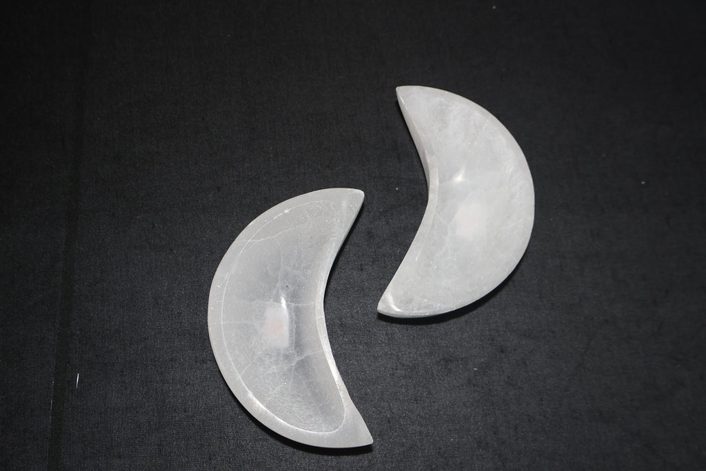 Selenite Moon Bowl