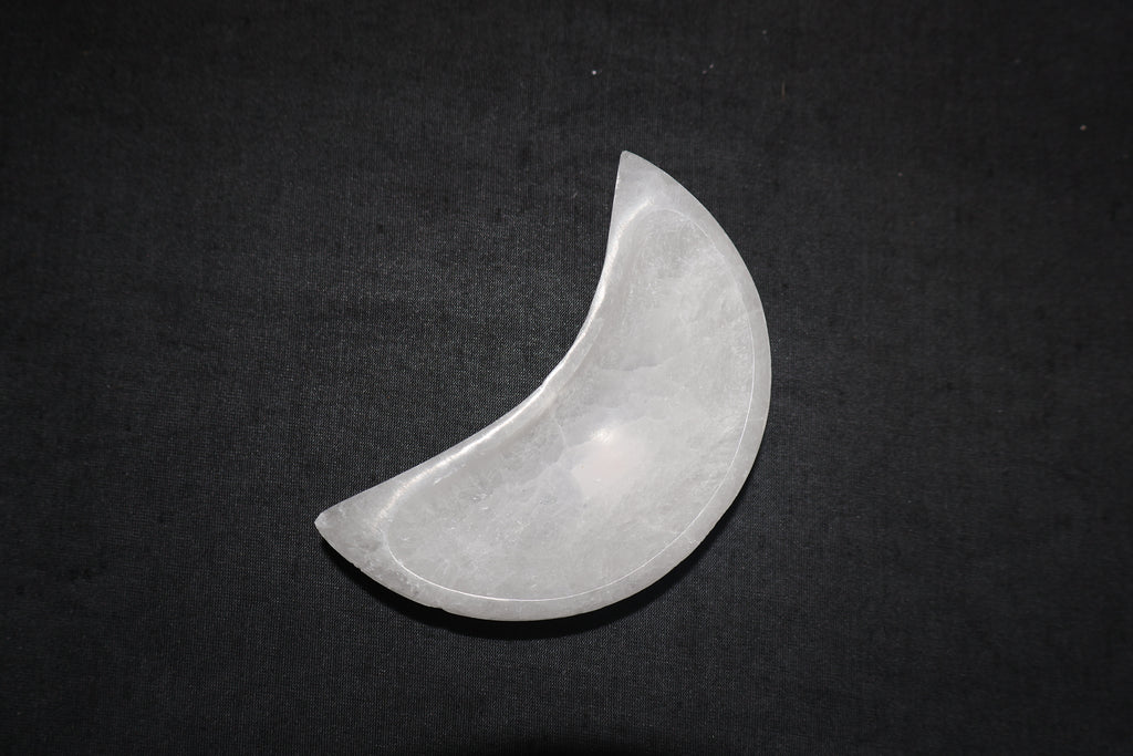 Selenite Moon Bowl
