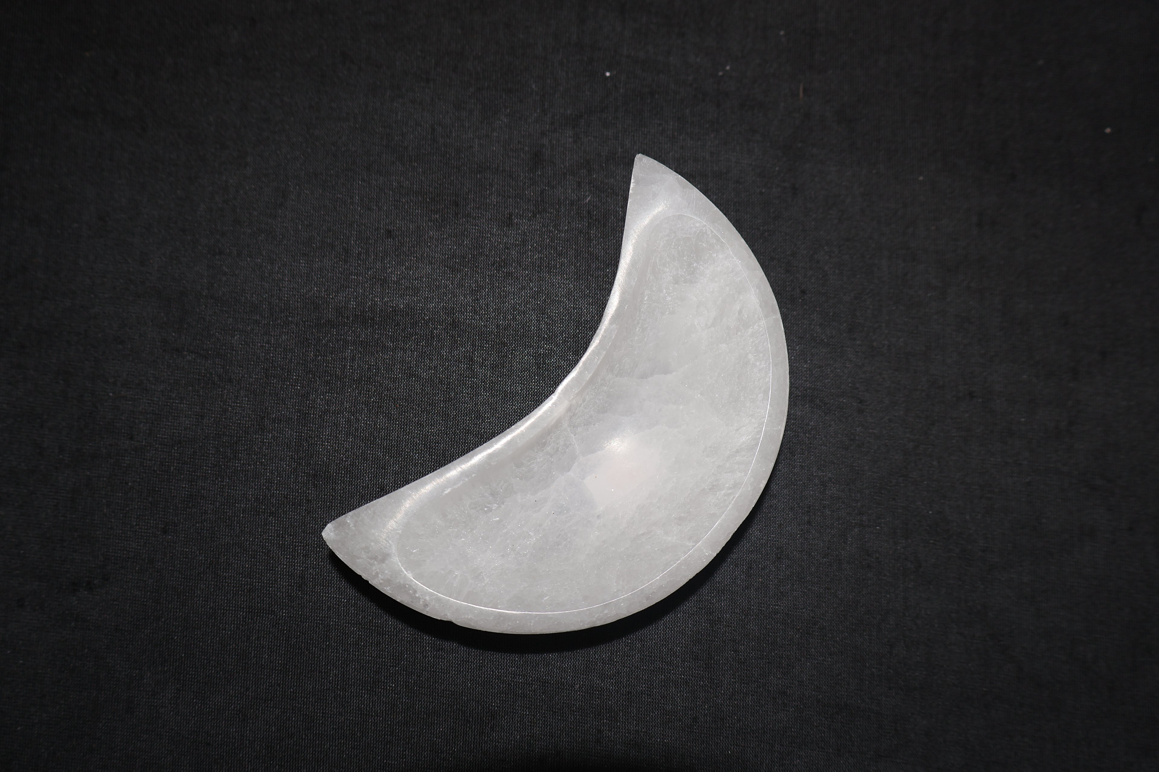 Selenite Moon Bowl