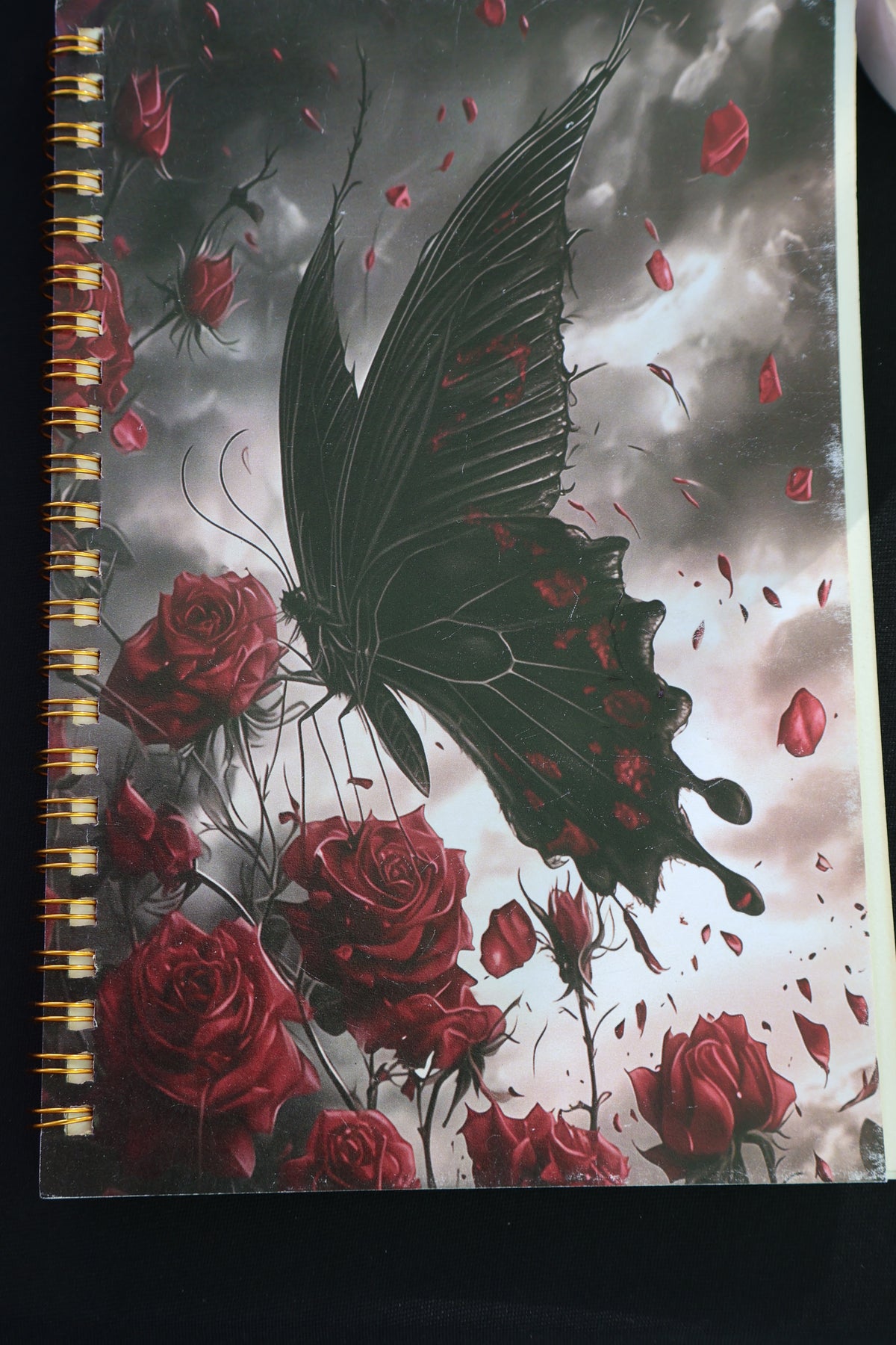 Dark butterfly notebook
