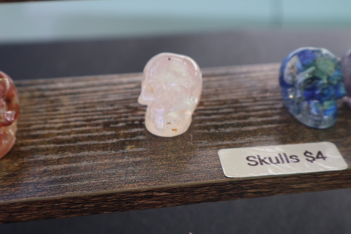Resin crystal skull